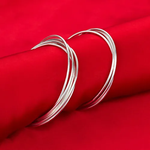 Vista 9 de Pulsera de plata de ley 925 para mujeresniñas, pulseras para mujer, pulseras de plata de ley 925 para mujer, pulseras delicadas