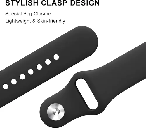 Vista 5 de Wanme Bandas para Amazfit Bip 3 / Bip 3 Pro / Bip U Pro / Bip / Bip Lite / Bip S / Bip S lite / Bip U, correa de repuesto deportiva de silicona