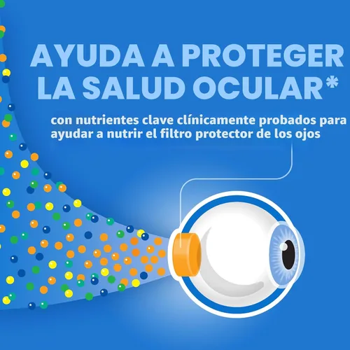 Vista 4 de Bausch + Lomb Ocuvite Adult 50+ Suplemento de vitaminas y minerales con luteína, zeaxantina y omega-3, geles suaves, 90