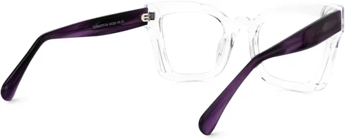 Vista 4 de Zeelool Marco de gafas cuadradas vintage para hombres y mujeres con lente transparente sin receta Dayana ZJGA998707