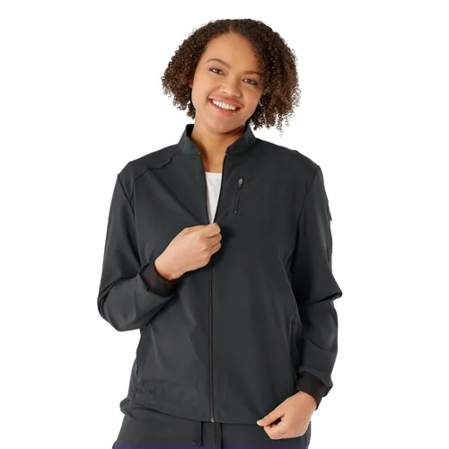 Vista 4 de ave. Solano - Chaqueta deportiva de cuatro bolsillos para mujer, color carbón, talla L