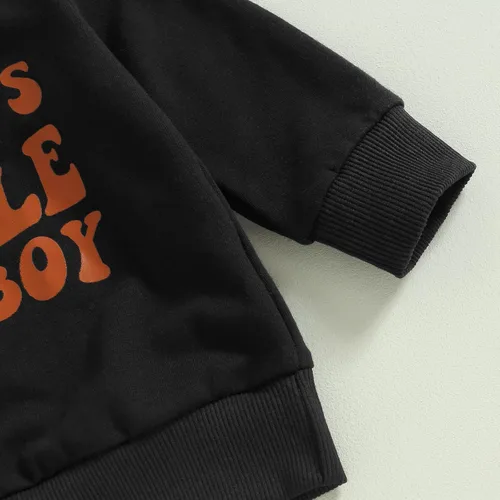 Vista 4 de Gueuusu Ropa occidental para bebé niño, sudadera con estampado de vaca, pantalones deportivos con cordón de ajuste, 2 piezas, trajes de otoño e
