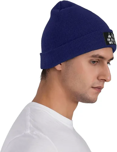 Vista 6 de in Science We Trust Hat - Gorro de punto con diseño de calavera para hombres y mujeres, gorro de invierno cálido