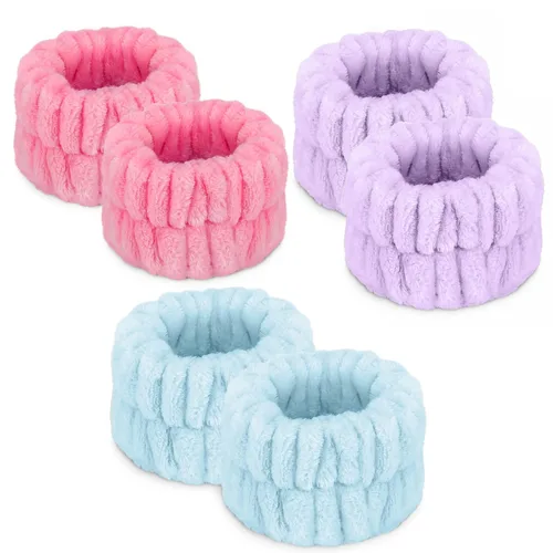 Vista 12 de Toallas de muñeca para mujer para lavar la cara, toalla de microfibra para spa, pulseras absorbentes, banda para el sudor para niñas que evitan que