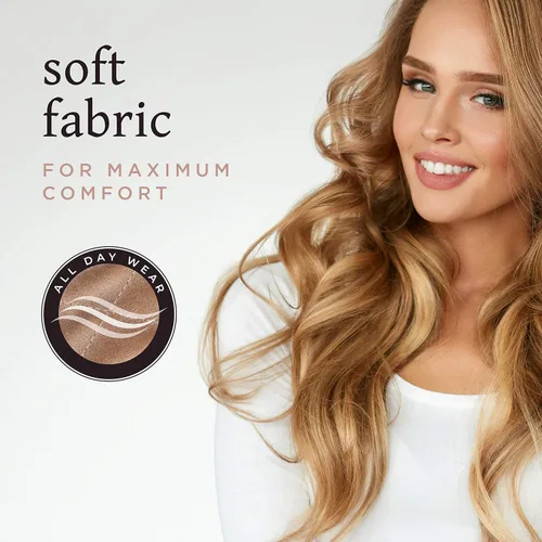 Vista 4 de MainBasics Banda de agarre para peluca para mantener las pelucas en su lugar Diadema ajustable de terciopelo para peluca (beige)