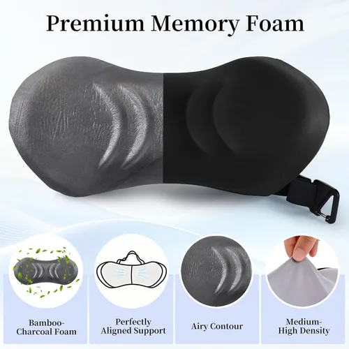 Vista 4 de Almohada de apoyo lumbar para silla de oficina, almohada lumbar para automóvil, almohada de apoyo lumbar ergonómica de espuma viscoelástica