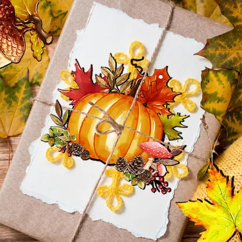 Vista 4 de 12 piezas de adornos colgantes de otoño, hoja de arce, calabaza, decoraciones de árbol, piña, fruta, diseño de Acción de Gracias, adorno lindo
