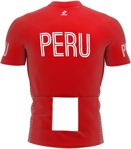 Vista 3 de Peru - Maillot de ciclismo de manga corta con cremallera completa para hombre