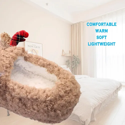 Vista 3 de Pantuflas de Navidad para mujer, lindas y cálidas para el hogar, para interiores y exteriores