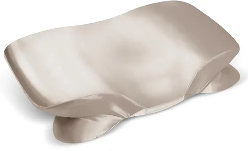 Vista 11 de Funda de almohada de satén para almohada cervical Zelimun - Funda ergonómica, funda de almohada suave y lisa, funda de almohada negra con cremallera