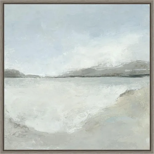 Vista 13 de Amanti Art Lienzo enmarcado para pared, 16 x 16 pulgadas, sutil costero por Hannah Dawson, lienzo enmarcado para pared, obras de arte abstractas
