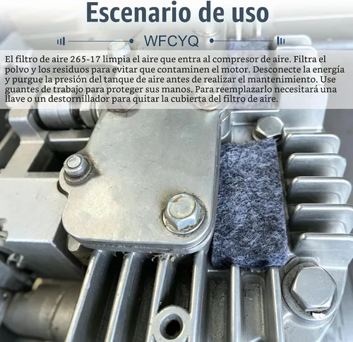Vista 6 de 26517 filtro de aire para compresor de aire 265-17 (paquete de 4)