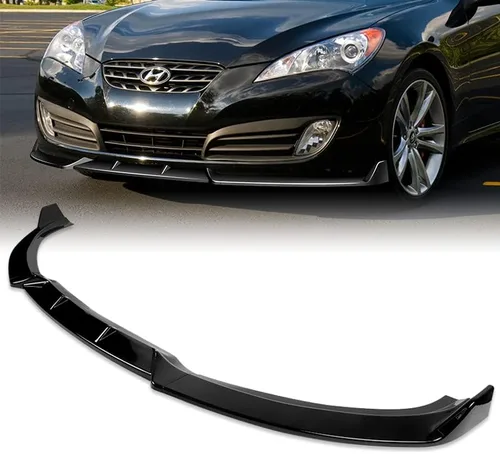 Vista 5 de EPARTS - Juego de 3 piezas de alerón para parachoques delantero, protector de carrocería lateral para barbilla, compatible con Hyundai Genesis Coupe