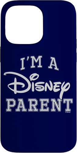 Vista 21 de iPhone 16 Disney I'm A Disney Parent Collegiate Big Text Logo Case