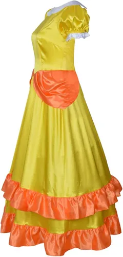 Vista 3 de FEIWOBIRD Disfraz de princesa melocotón para mujer, vestido de fiesta de Super Brothers