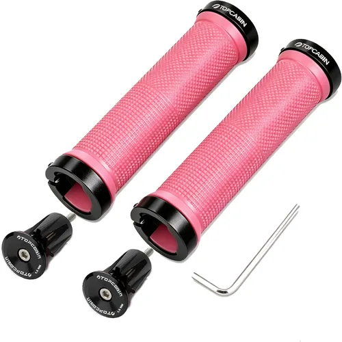 Vista 20 de TOPCABIN - Puños de manillar de bicicleta de doble bloqueo - Puños de goma cómodos para BMX y bicicleta de montaña