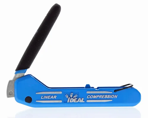 Vista 5 de IDEAL Electrical 33-622T LinearX3 Kit de compresión coaxial de cadera para conectores F/BNC/RCA, kit de herramientas de arranque con conector 10 F