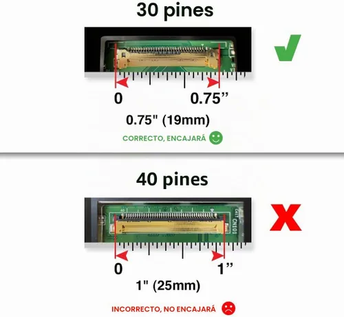 Vista 2 de Pantalla de repuesto para Lenovo IDEAPAD 110-15ISK 30 Pins HD 1366x768