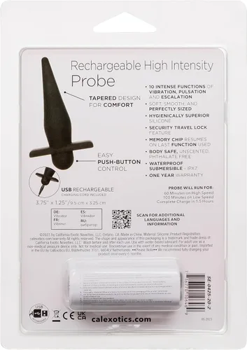 Vista 6 de CalExotics Sonda recargable de alta intensidad - Negro