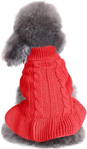 Vista 34 de CHBORCHICEN Suéteres de punto para perros pequeños, sudadera cálida para mascotas gatos, ropa de invierno, suéter de gatito y cachorro