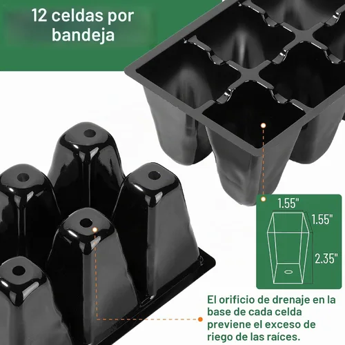 Vista 3 de Mr. Pen - Kits de bandejas de iniciación de semillas, 6.6"x4.6", 10