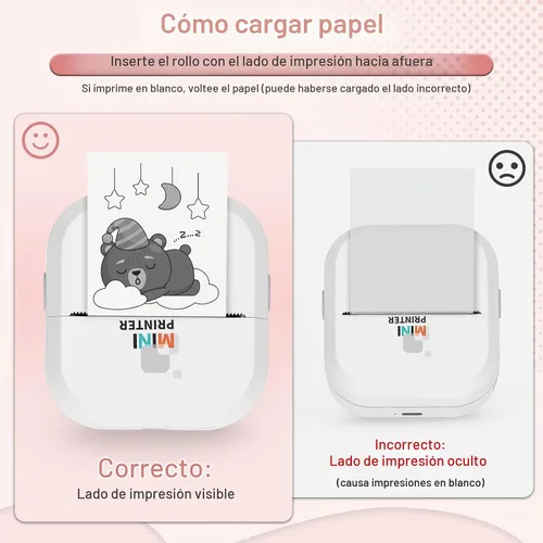 Vista 7 de Impresora de Pegatinas - Impresión Rápida de 24"/Min - Impresora Bluetooth Sin Tinta y Fabricante de Pegatinas con 13 Rollos de Papel, Impresora