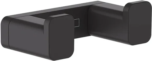 Vista 6 de hansgrohe AddStoris 41755340 - Accesorios de doble gancho en cromo negro cepillado de 1 pulgada