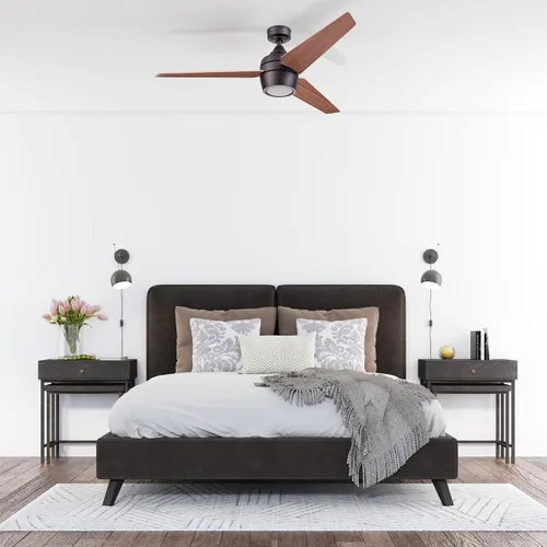 Vista 3 de Honeywell Ventiladores de techo Eamon Modern - Ventilador de techo moderno de 52 pulgadas con luz, control remoto, ventilador LED para interiores