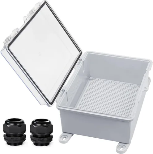 Vista 20 de Caja Eléctrica Impermeable a Prueba de Polvo Caja de Conexiones Resistente a la Intemperie IP67 Carcasa de Plástico ABS Caja de Proyecto