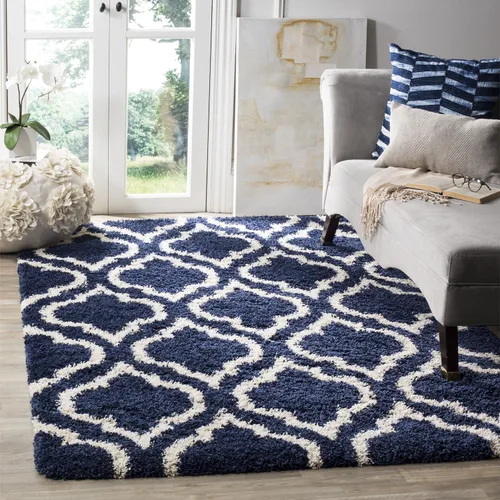 Vista 34 de SAFAVIEH Hudson Shag Collection - Alfombra decorativa de 2 x 3 pies, diseño marroquí, color gris y marfil, no desprende pelusa y de fácil cuidado, 2