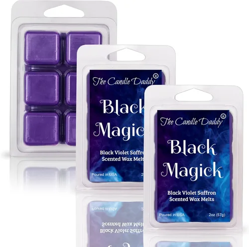 Vista 3 de The Candle Daddy Black Magick - Cera perfumada de azafrán negro violeta - 1 paquete - 2 onzas - 6 cubos