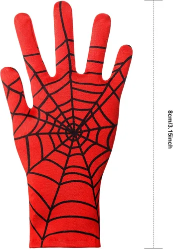 Vista 2 de 2 Pairs Spider Web Gloves Halloween Spider Gloves