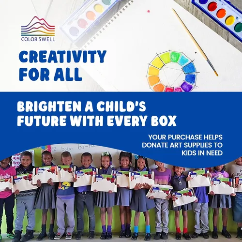 Vista 7 de Juego de pintura de acuarela de 8 colores con pinceles de madera, lavable y no tóxico, ideal para niños, estudiantes y actividades en el aula