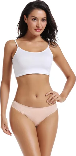 Vista 2 de VOENXE - Paquete de 5 - 10 tangas sin costuras para mujer ropa interior discreta
