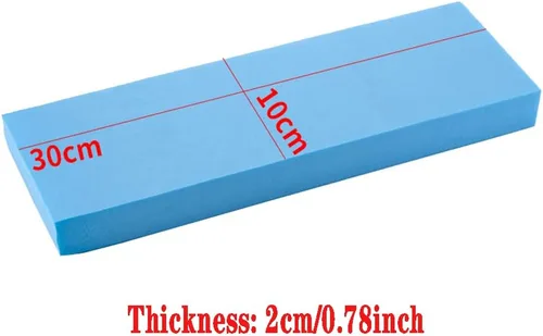 Vista 2 de Tablero de espuma de alta densidad para suministros de bricolaje, bloques rectangulares gruesos para tallar, escultura, arte, 3.9 in x 11.8 in, Azul