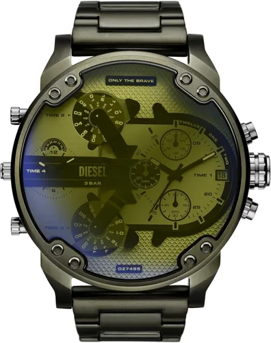 Vista 15 de Diesel Mr. Daddy 2.0 - Reloj de hombre con cronógrafo de tamaño extra grande y correa de acero inoxidable, silicona o cuero