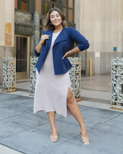 Vista 3 de The Drop Women's Caralynmirand Long-Sleeve Knit Moto Jacket
