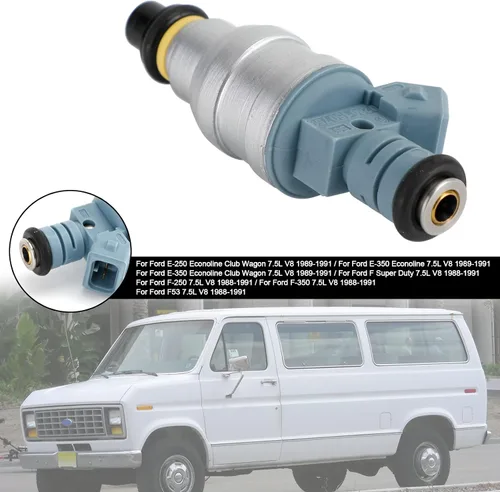 Vista 3 de 1 inyector de combustible - Ford E-Series 7.5L V8, Super Duty, 1988-1991