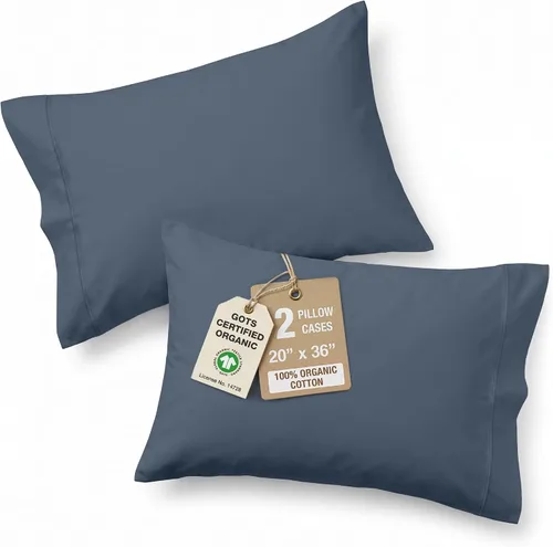 Vista 18 de Lane Linen - Juego de 2 fundas de almohada, 100% algodón orgánico, tamaño estándar, suaves, color blanco (20 x 26 pulgadas)