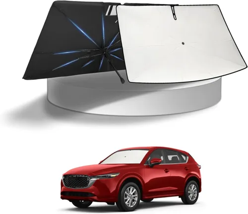 Vista 270 de KUST - Parasol plegable para parabrisas para BMW X1 E84, accesorios 2011 2012 2013 2014 2015, protector de visera de sol ajustable que bloquea