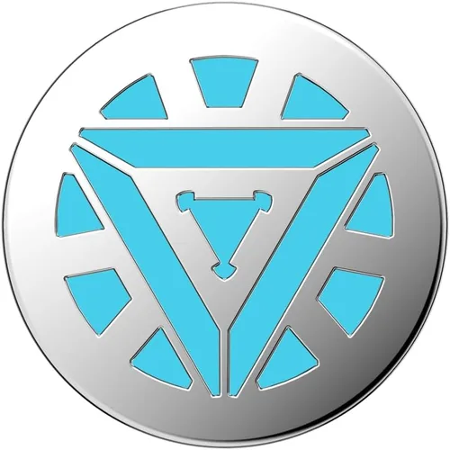 Vista 5 de PopSockets Agarre adhesivo para teléfono, soporte, soporte para teléfono, Marvel - Reactor de arco esmaltado