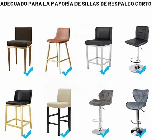 Vista 7 de WOMACO - Funda para taburete de bar con respaldo impreso, para sala de comedor, giratoria, cuadrada, funda para asiento de silla de bar, protector