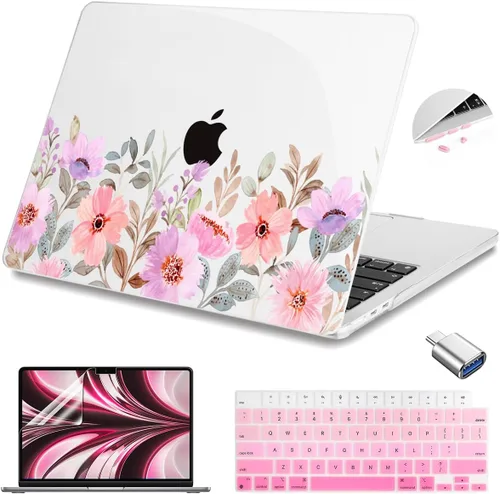 Vista 9 de Teryeefi Funda rígida para MacBook Air M3, M2, M4, MacBook Air de 13 pulgadas 2025, 2024, 2023, 2022, versión A3240, A3113, A2681, carcasa rígida
