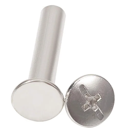 Vista 17 de Tornillo Phillips M5 x 1.378 in Tornillo de fijación para cinturón de hebilla de acero al carbono, cabeza cruzada, tornillos Chicago, cierre