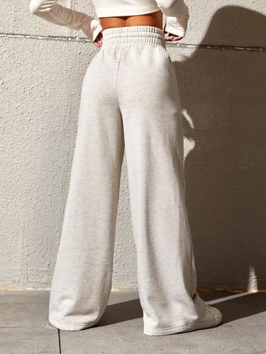 Vista 2 de SOLY HUX Pantalones largos de pierna ancha con cordón y cordón para mujer