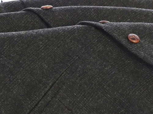 Vista 108 de Gioberti Chaleco de tweed formal de 6 botones para hombres