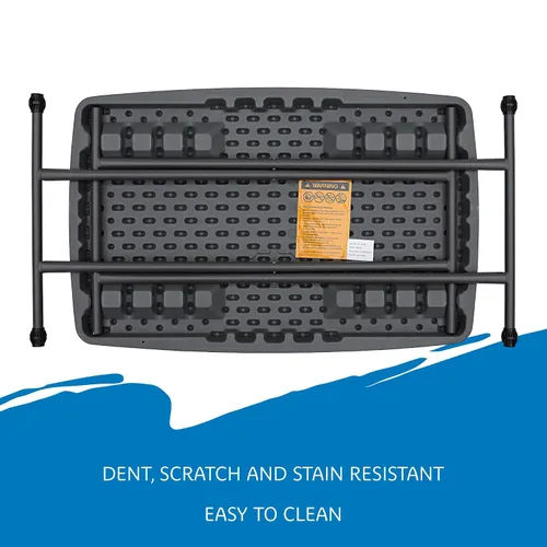 Vista 4 de Iceberg Mesa plegable personal pequeña para campamento, mesa de utilidad resistente, altura ajustable, carbón, 19.5 pulgadas de largo x 30 pulgadas