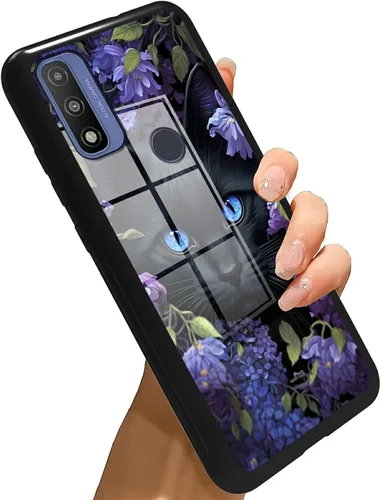 Vista 325 de Funda para Motorola Moto G Stylus 5G 2021 de vidrio templado, funda negra con diseño de mujer negra africana para mujeres y hombres, antiarañazos, a