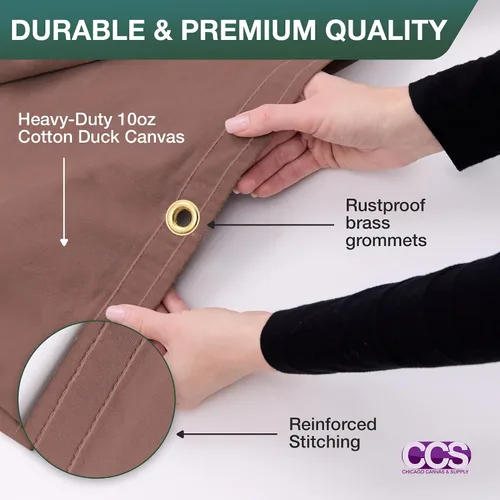 Vista 2 de CCS CHICAGO CANVAS & SUPPLY - Lona impermeable resistente, extraduradera, para varios usos, funda de lona de campamento con ojales inoxidables