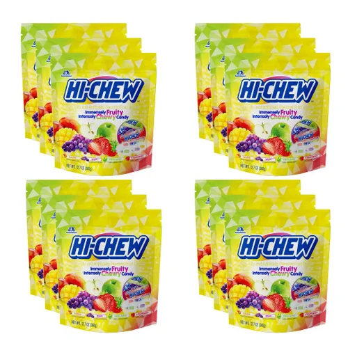 Vista 14 de HI-CHEW Mezcla Superfruit, 3.17 oz, 6 piezas, sin gluten, elaborada con sabores de frutas naturales y artificiales
